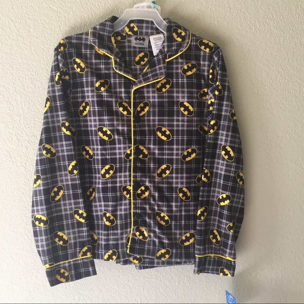 NWT Boys Batman Flannel PJ set